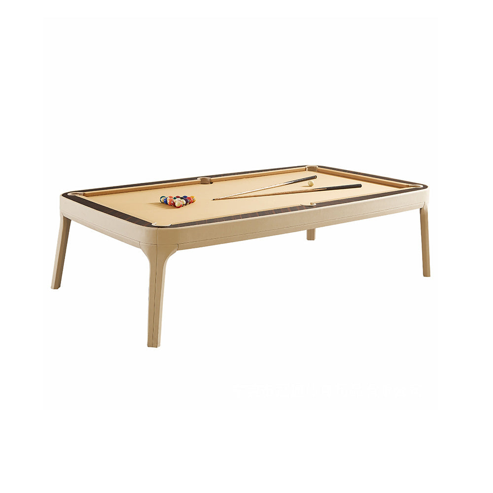 CUETIQ Premium Genuine Leather 7/8/9FT 3-IN-1 Slate Billiard Table/ Ping-pong Table/ Office Desk Solid Wood Frame