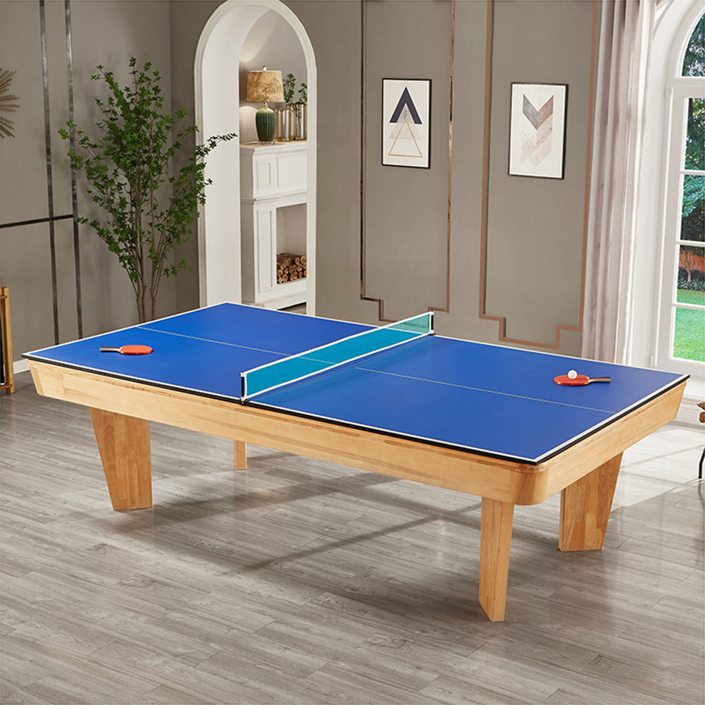 CUETIQ L040 7/8/9FT 3-IN-1 Slate Billiard Table/ Ping-pong Table/ Office Desk Solid Wood Frame