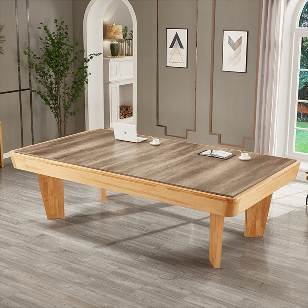 CUETIQ L040 7/8/9FT 3-IN-1 Slate Billiard Table/ Ping-pong Table/ Office Desk Solid Wood Frame