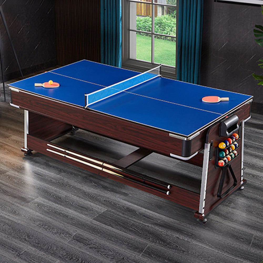 CUETIQ GTM001 7FT 4IN1 Billiard Table/ Ping-pong Table/ Office Table/Air Hockey - Brown