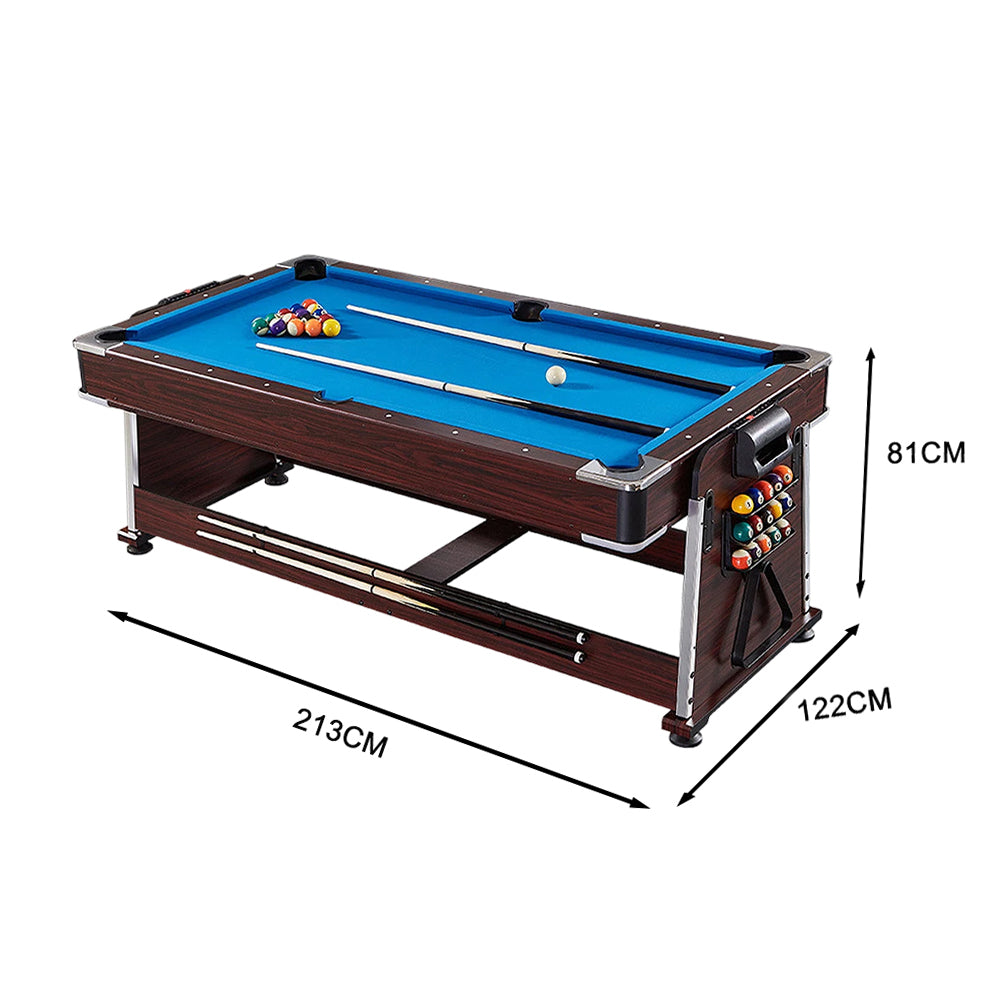 CUETIQ GTM001 7FT 4IN1 Billiard Table/ Ping-pong Table/ Office Table/Air Hockey - Brown