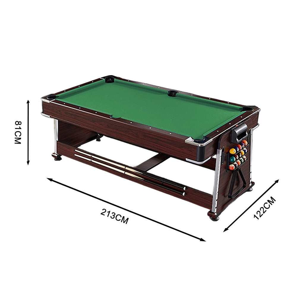 CUETIQ GTM001 7FT 4IN1 Billiard Table/ Ping-pong Table/ Office Table/Air Hockey - Brown