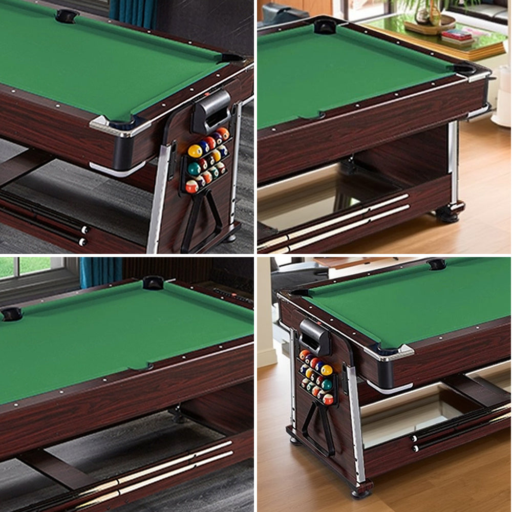 CUETIQ GTM001 7FT 4IN1 Billiard Table/ Ping-pong Table/ Office Table/Air Hockey - Brown