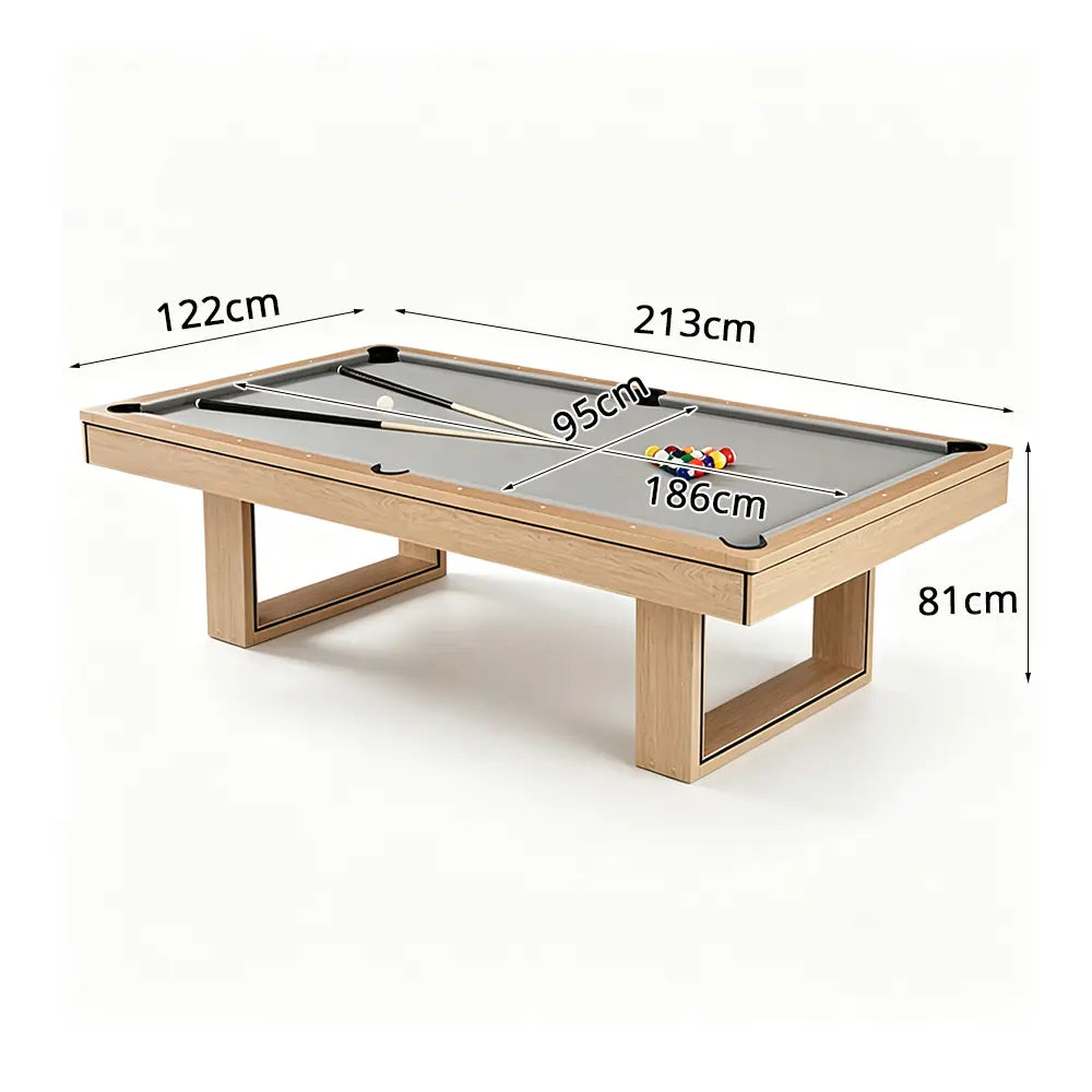 CUETIQ 7FT 3-IN-1 Simple Modern Pool Table/ Billards Table/ Pingpong Table/ Dining Table With Free Accessories
