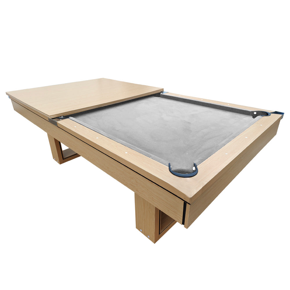 CUETIQ 8FT 3-IN-1 Simple Modern Pool Table/ Billiards Table/ Pingpong Table/ Dining Table with Free Accessories