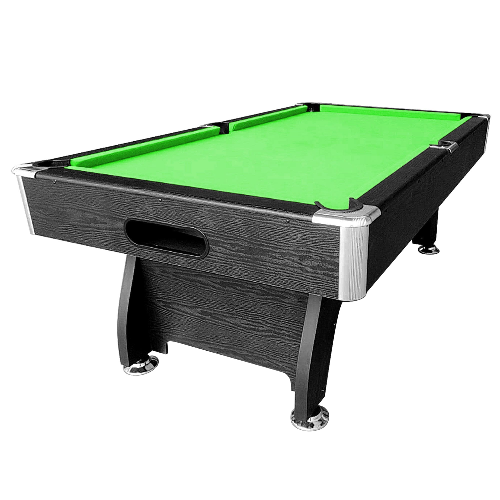 CUETIQ 7FT MDF Pool Snooker Billiard Table with Accessories Pack - Black Frame