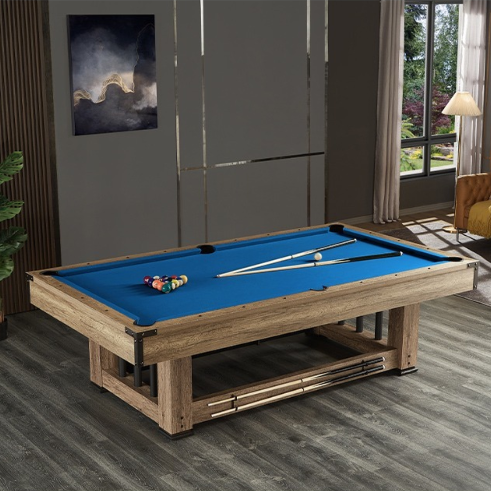 CUETIQ TE 3-IN-1 8FT Black&Blue MDF Billiard Table Free Accessories