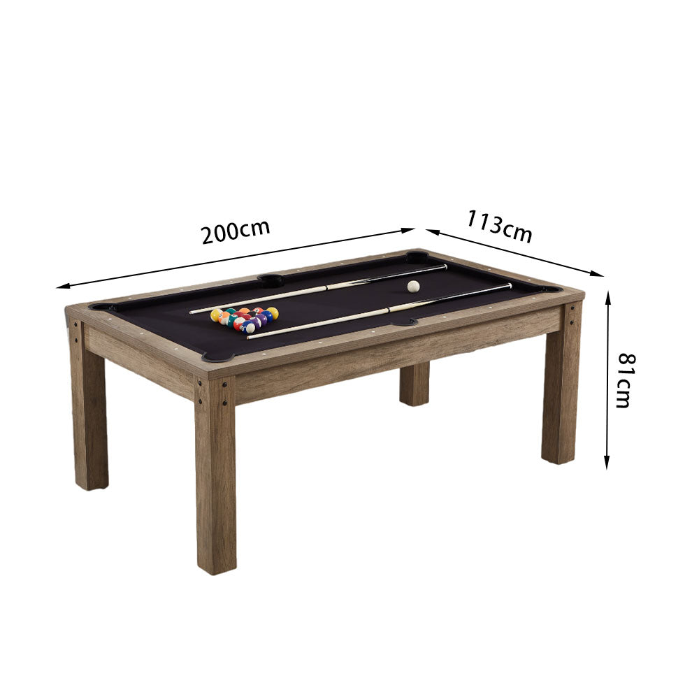 CUETIQ TE 3-IN-1 7FT Black MDF Billiard Table Free Accessories