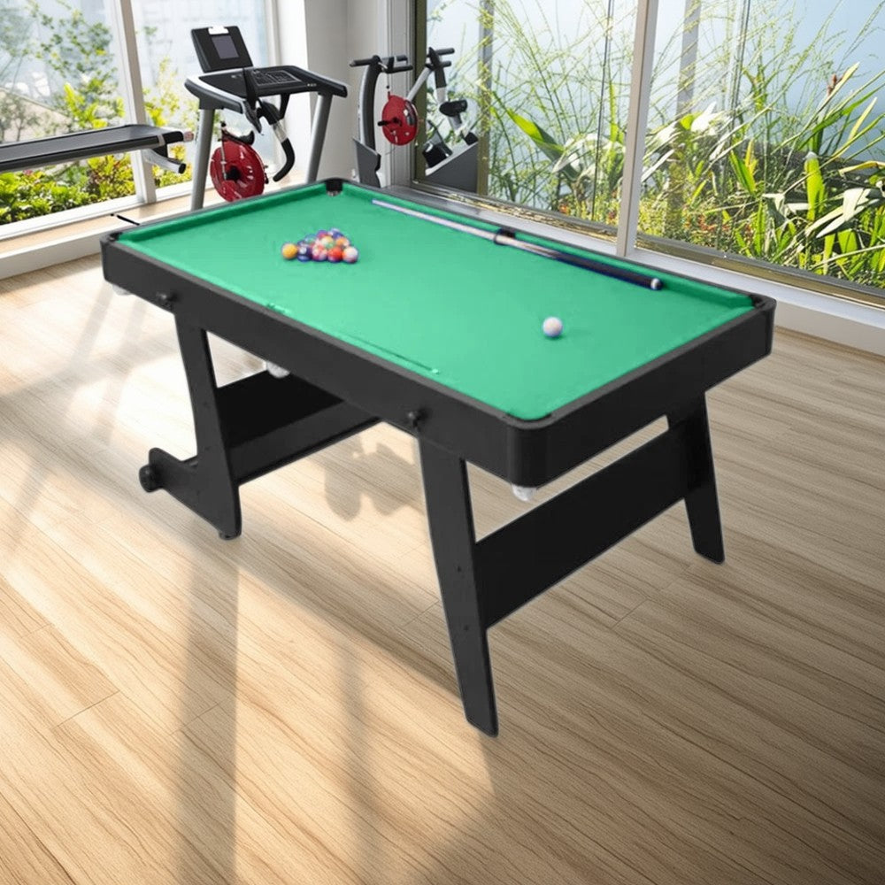 CUETIQ TEFOLD 6FT Green&Blue MDF Foldable Billiard Table Free Accessories
