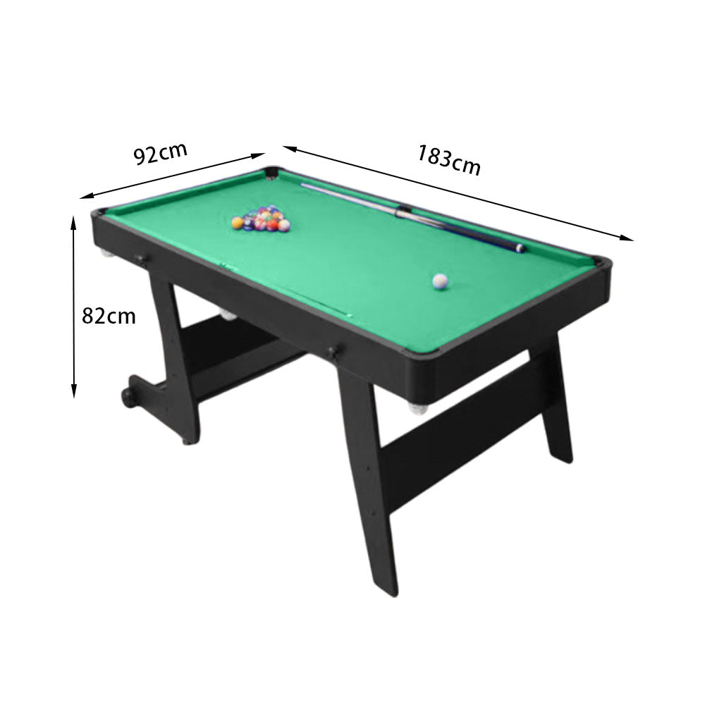CUETIQ TEFOLD 6FT Green&Blue MDF Foldable Billiard Table Free Accessories