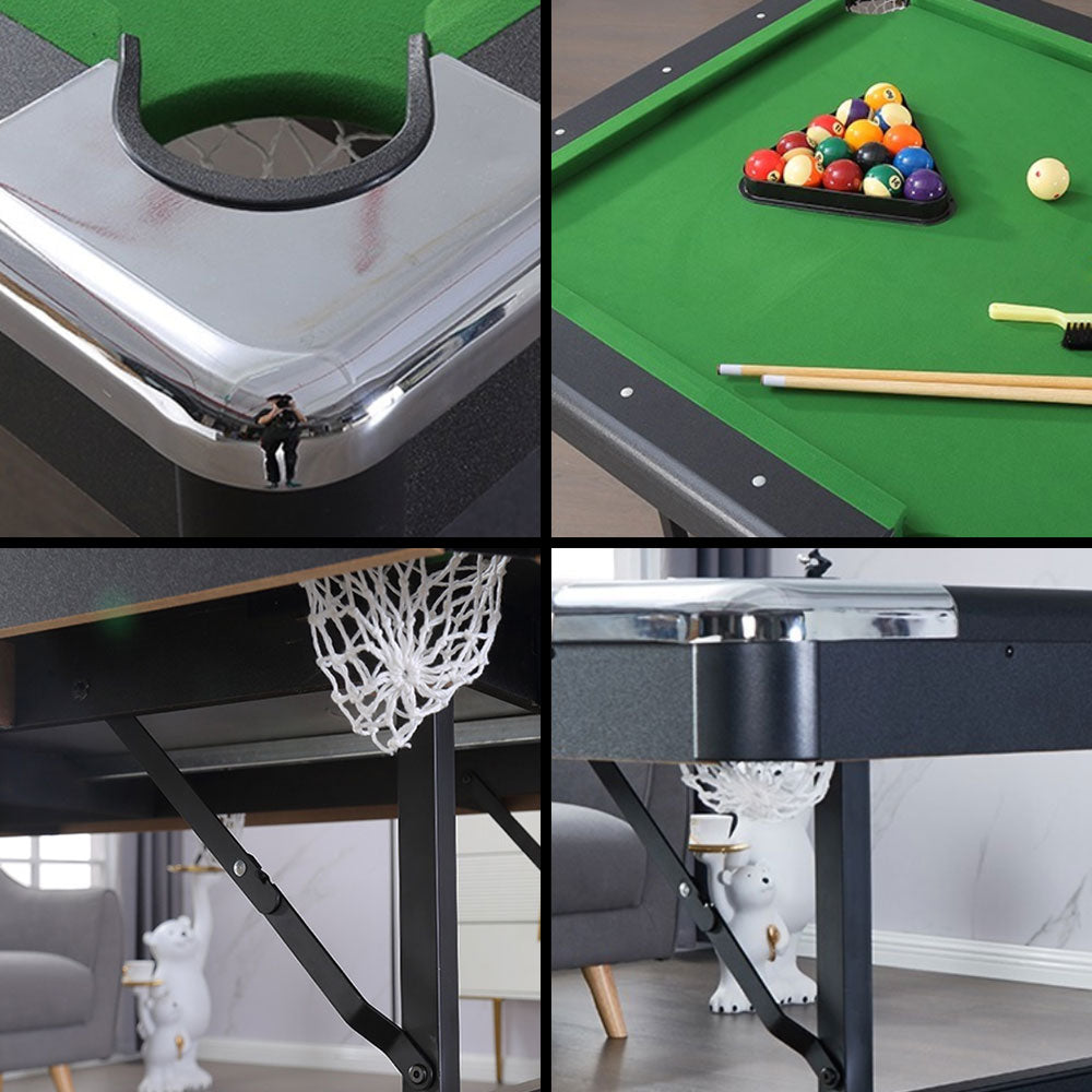 CUETIQ TEFOLD 7FT/8FT Green MDF Billiard Table Free Accessories