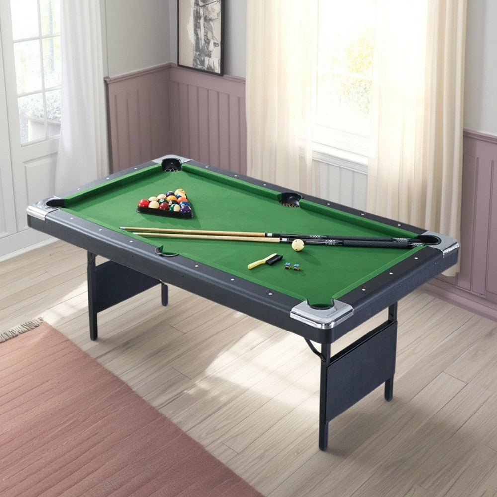 CUETIQ TEFOLD 7FT/8FT Green MDF Billiard Table Free Accessories
