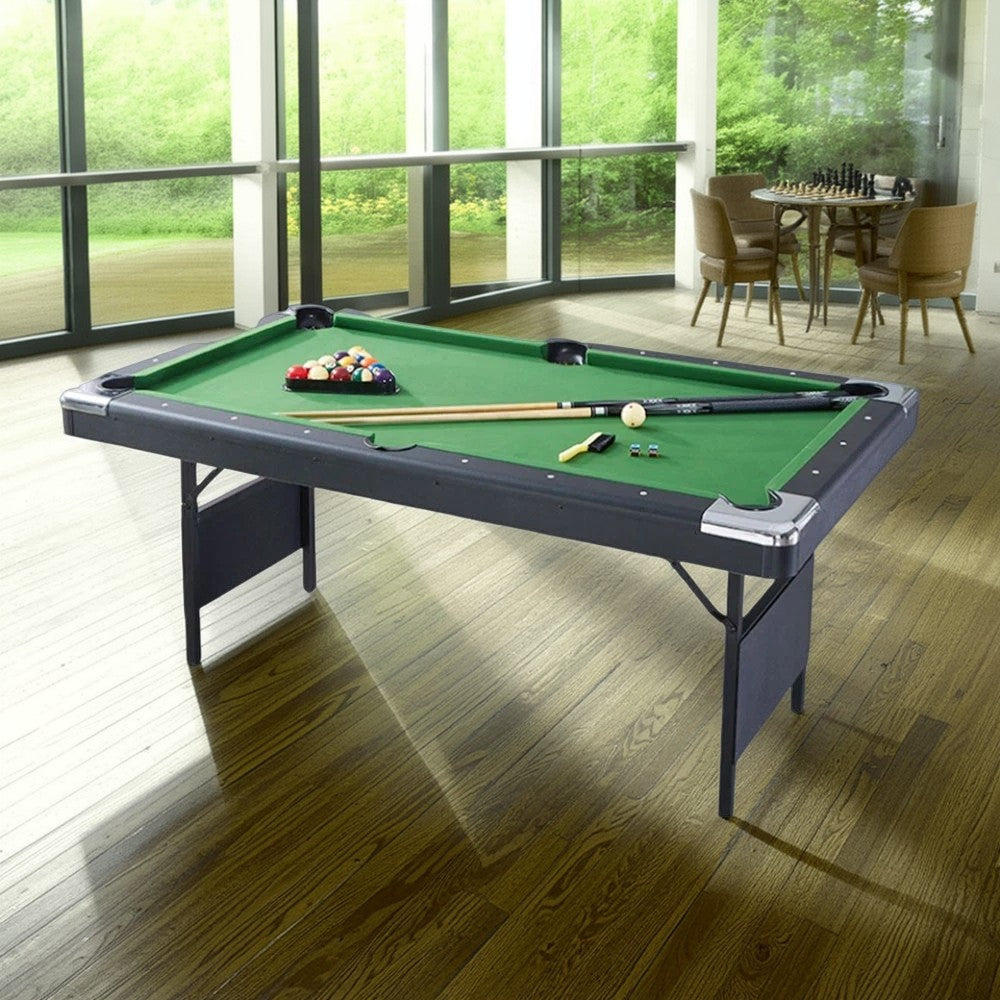 CUETIQ TEFOLD 7FT/8FT Green MDF Billiard Table Free Accessories