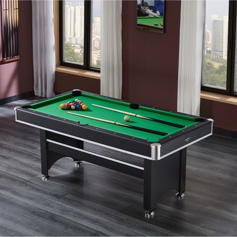 CUETIQ TEFOLD 6FT Green MDF Billiard Table Free Accessories