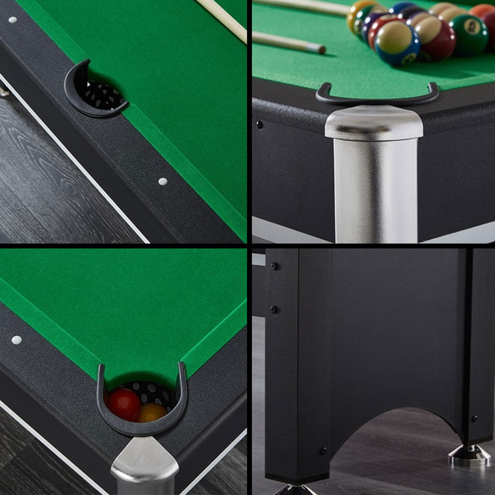 CUETIQ TEFOLD 6FT Green MDF Billiard Table Free Accessories