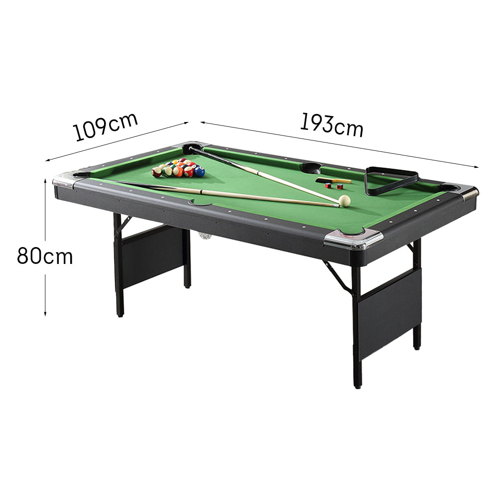 CUETIQ 6FT Foldable Pool Table Billiard Table Free Accessory Zero Setup