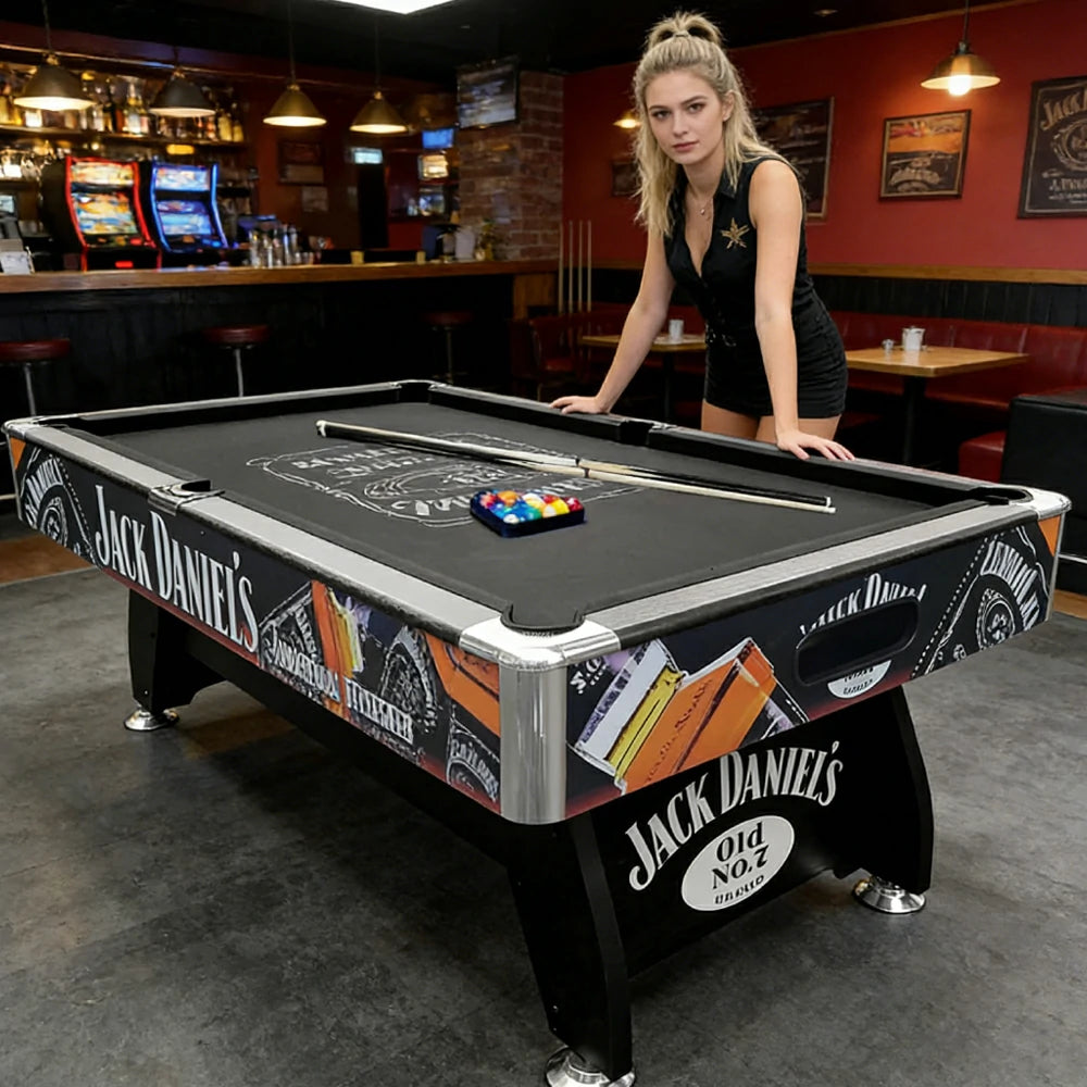 CUETIQ JD LOGO 8FT MDF Pool Snooker Billiards Table Free Accessory
