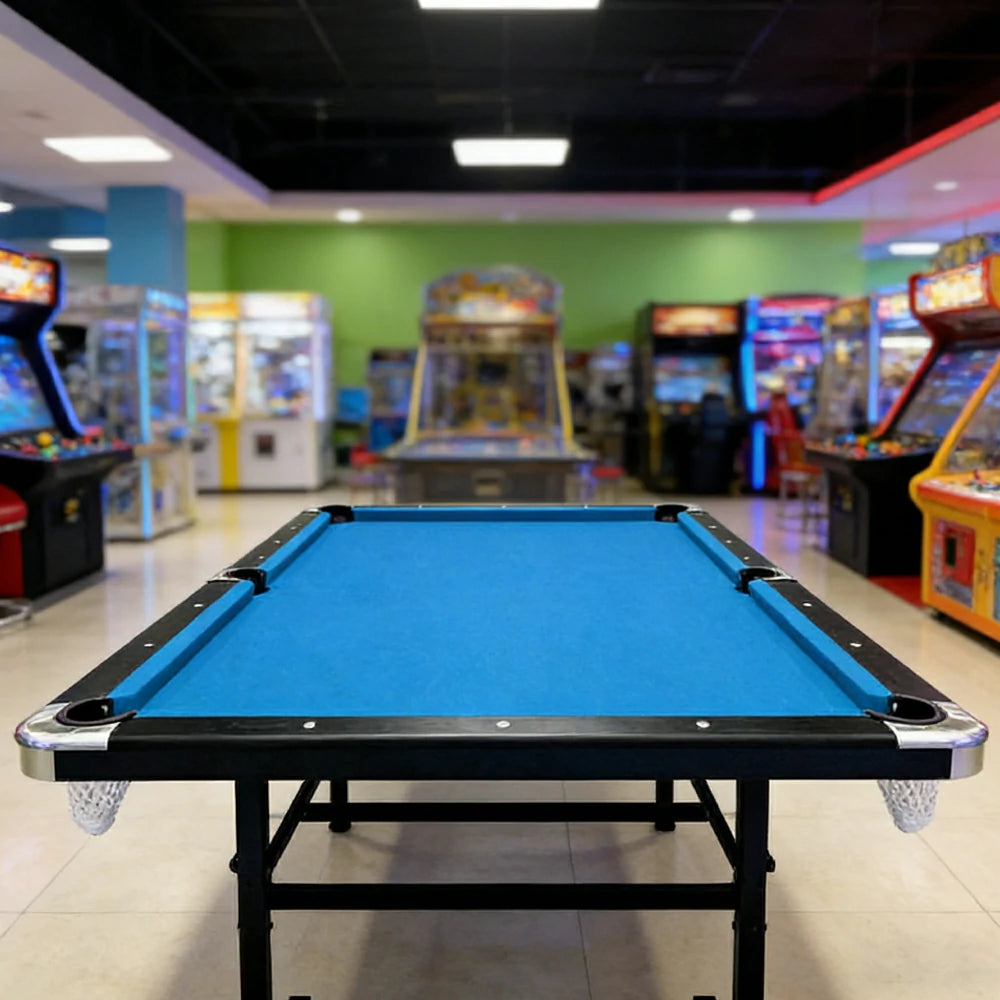 CUETIQ 7FT Foldable Pool Table Billiard Table Free Accessory For Small Room