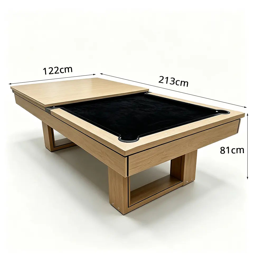 CUETIQ 7FT 3-IN-1 Simple Modern Pool Table/ Billards Table/ Pingpong Table/ Dining Table With Free Accessories