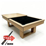 CUETIQ 7FT 3-IN-1 Simple Modern Pool Table/ Billards Table/ Pingpong Table/ Dining Table With Free Accessories