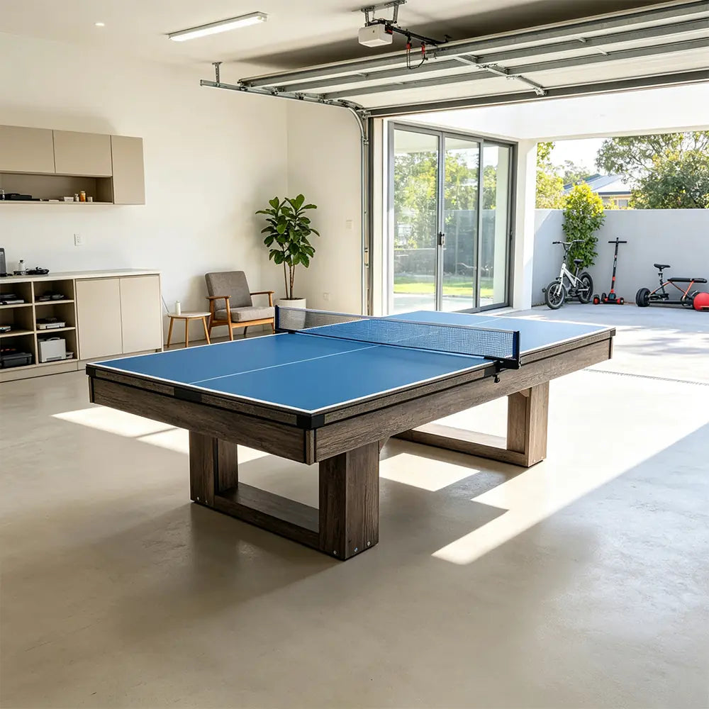 CUETIQ 7FT 3-IN-1 Simple Modern Pool Table/ Billards Table/ Pingpong Table/ Dining Table With Free Accessories