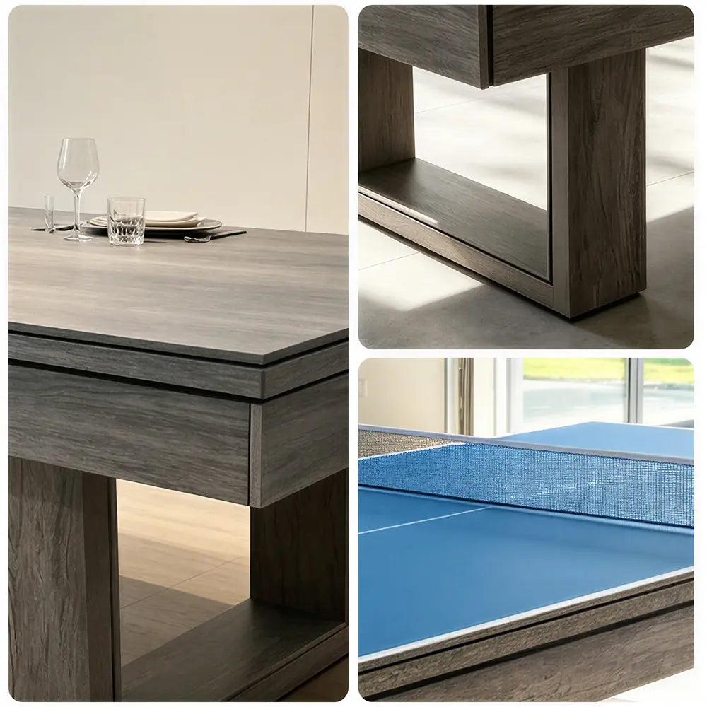 CUETIQ 7FT 3-IN-1 Simple Modern Pool Table/ Billards Table/ Pingpong Table/ Dining Table With Free Accessories