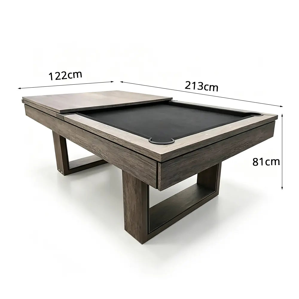 CUETIQ 7FT 3-IN-1 Simple Modern Pool Table/ Billards Table/ Pingpong Table/ Dining Table With Free Accessories