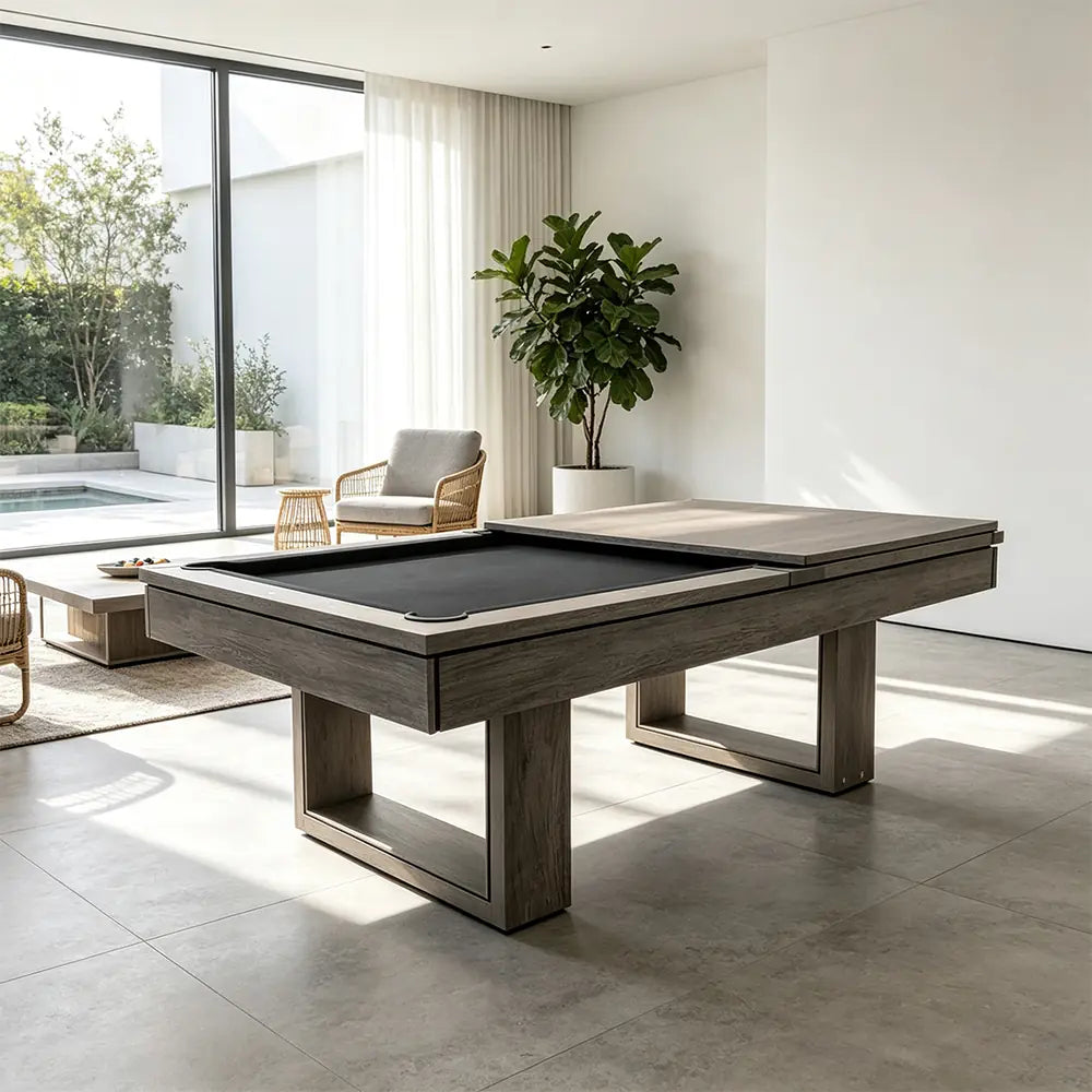 CUETIQ 7FT 3-IN-1 Simple Modern Pool Table/ Billards Table/ Pingpong Table/ Dining Table With Free Accessories