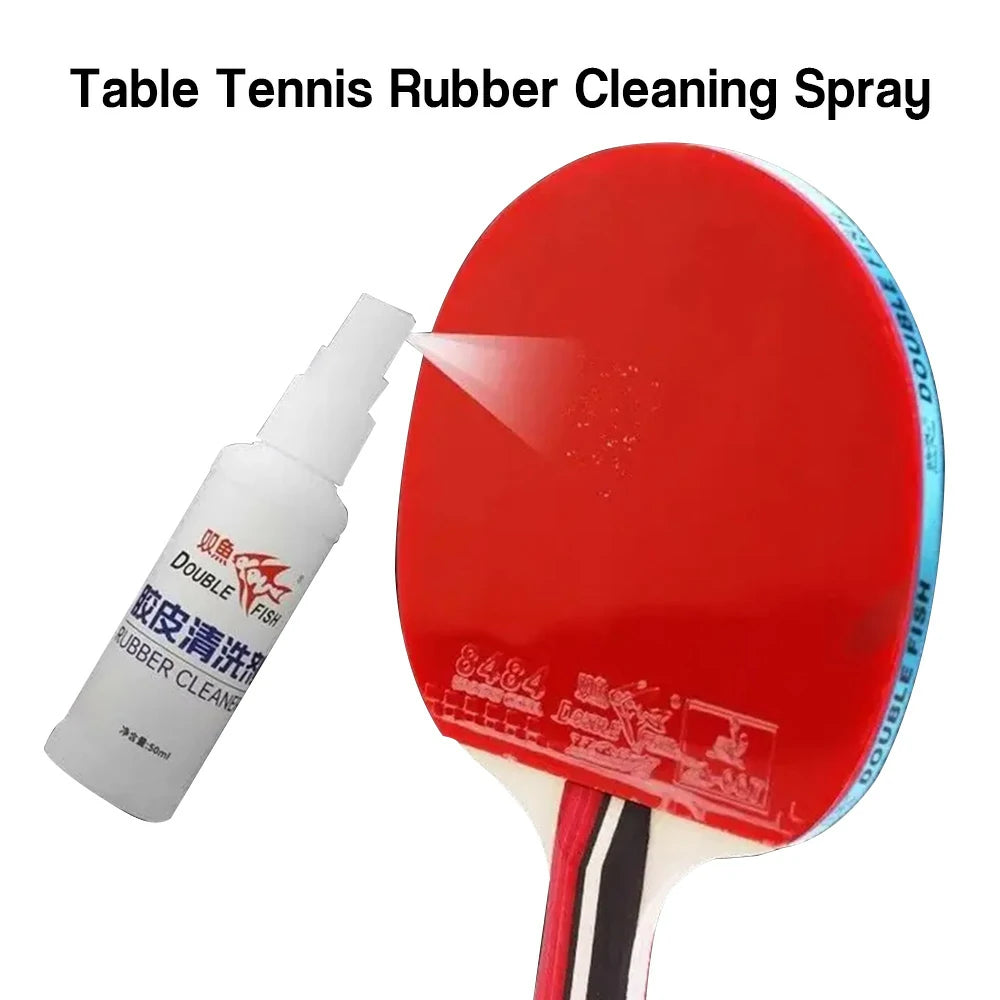 DOUBLE FISH Table Tennis Care Kit Gift Set - Cleaning, Edge Protection, Self-Bonding Tools, Portable Storage - Blue