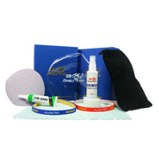 DOUBLE FISH Table Tennis Care Kit Gift Set - Cleaning, Edge Protection, Self-Bonding Tools, Portable Storage - Blue