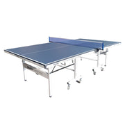DOUBLE HAPPINESS Premium 19mm Indoor Black&Blue&Red Foldable Solo Play Table Tennis Pingpong Table - Bats Balls Net