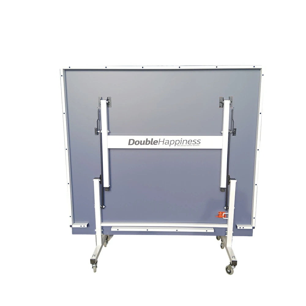 DOUBLE HAPPINESS Premium 19mm Indoor Black&Blue&Red Foldable Solo Play Table Tennis Pingpong Table - Bats Balls Net