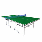 DOUBLE HAPPINESS Indoor Foldable Table Tennis Table - Solo Playback Design with Net Bats & Balls - 13/16/19/25mm for Home & Club Use - Green