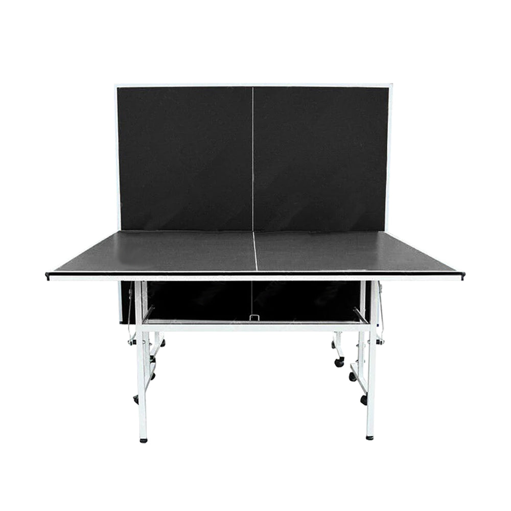 SPINIX Rollaway 13mm Indoor Black Top  Foldable Solo Play Table Tennis Pingpong Table-Bats Balls Net