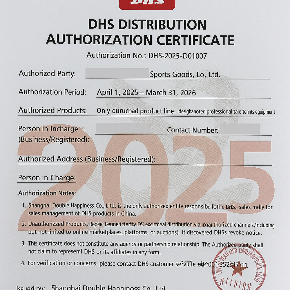 DHS Glory Tennis Racket/Flared Handle/Ping Pong Paddle