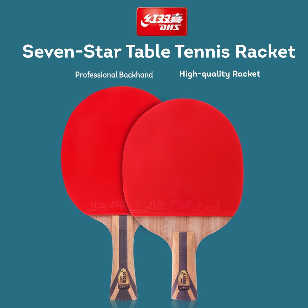 DHS 7-Star Ping Pong Racket Paddle/ Table Tennis Racket with Balls 7002/7006