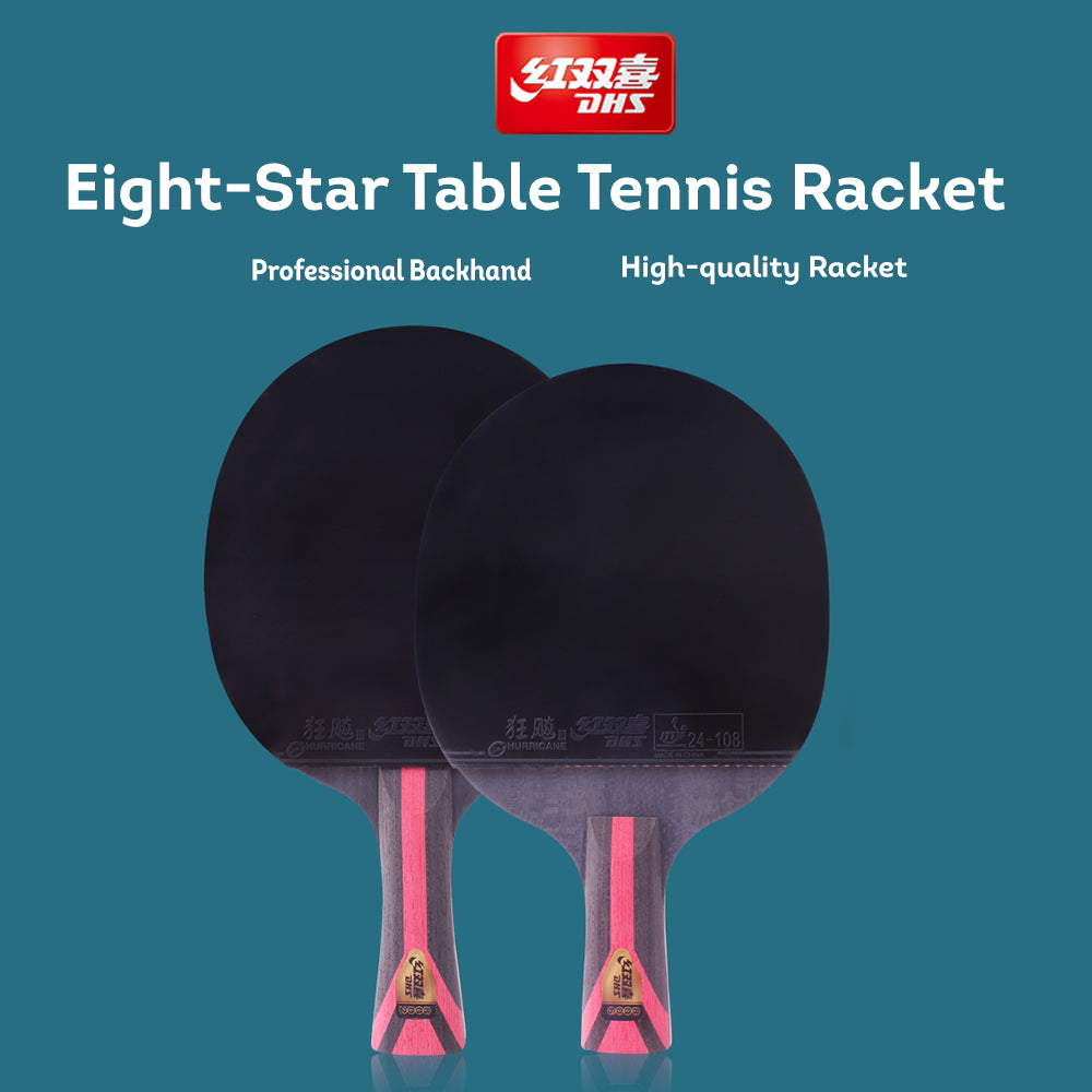 DHS 8-Star Ping Pong Racket Paddle/ Table Tennis Racket with Balls 8002/8006