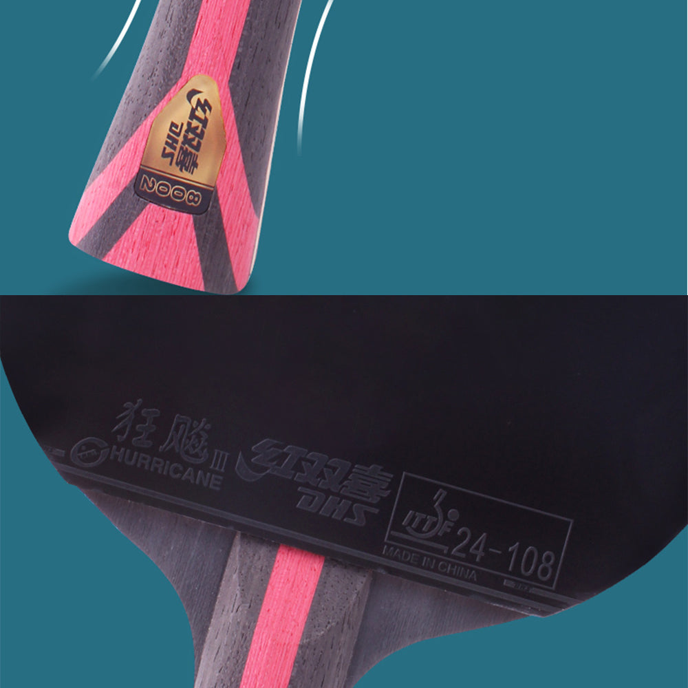 DHS 8-Star Ping Pong Racket Paddle/ Table Tennis Racket with Balls 8002/8006