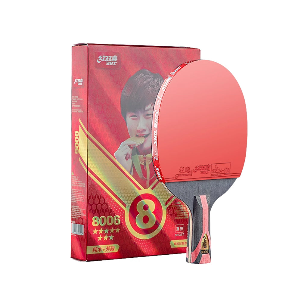 DHS 8-Star Ping Pong Racket Paddle/ Table Tennis Racket with Balls 8002/8006