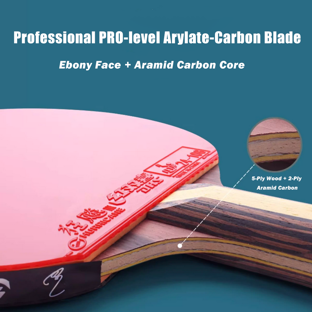 DHS 9-Star Ping Pong Racket Paddle/ Table Tennis Racket with Balls Shakehand Grip Or Penhold Grip