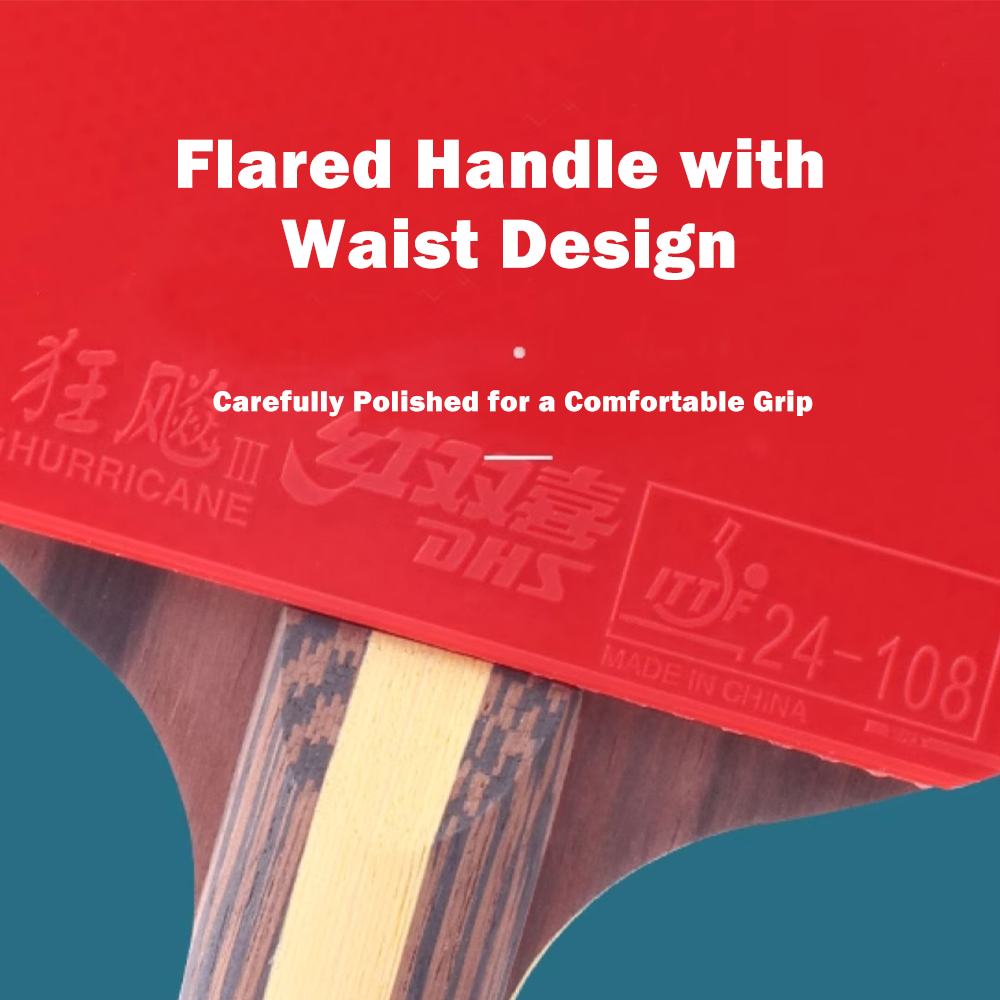 DHS 9-Star Ping Pong Racket Paddle/ Table Tennis Racket with Balls Shakehand Grip Or Penhold Grip