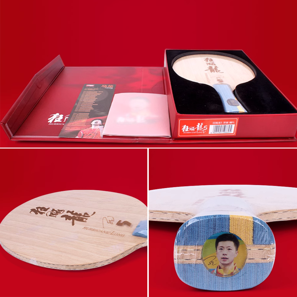 DHS Professional Table Tennis Racket - Hurricane Long 5 Ma Long Championship Edition