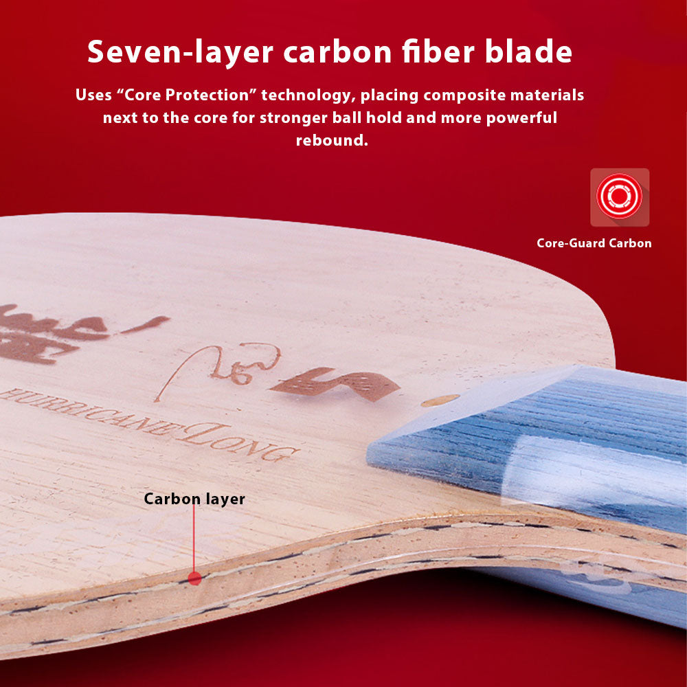 DHS L5X World Table Tennis Championships Edition Racket - Hurricane Long Blade/Rubber Set