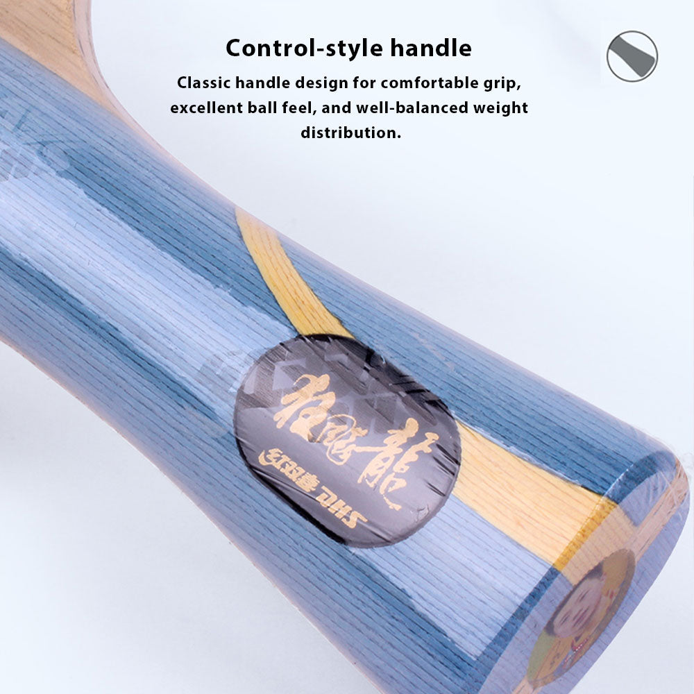 DHS L5X World Table Tennis Championships Edition Racket - Hurricane Long Blade/Rubber Set