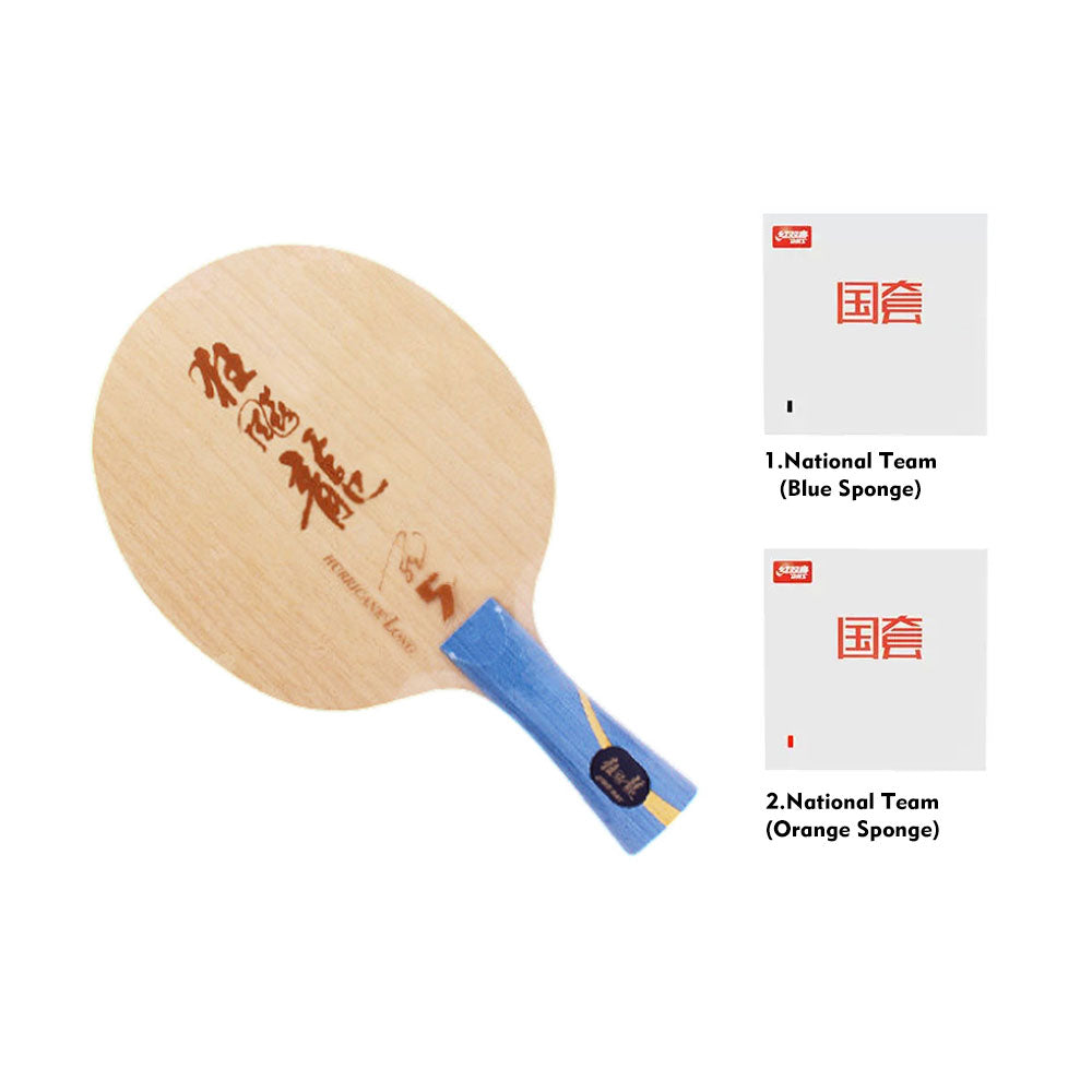 DHS L5X World Table Tennis Championships Edition Racket - Hurricane Long Blade/Rubber Set