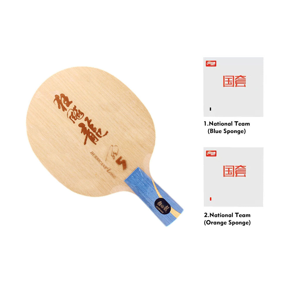 DHS L5X World Table Tennis Championships Edition Racket - Hurricane Long Blade/Rubber Set