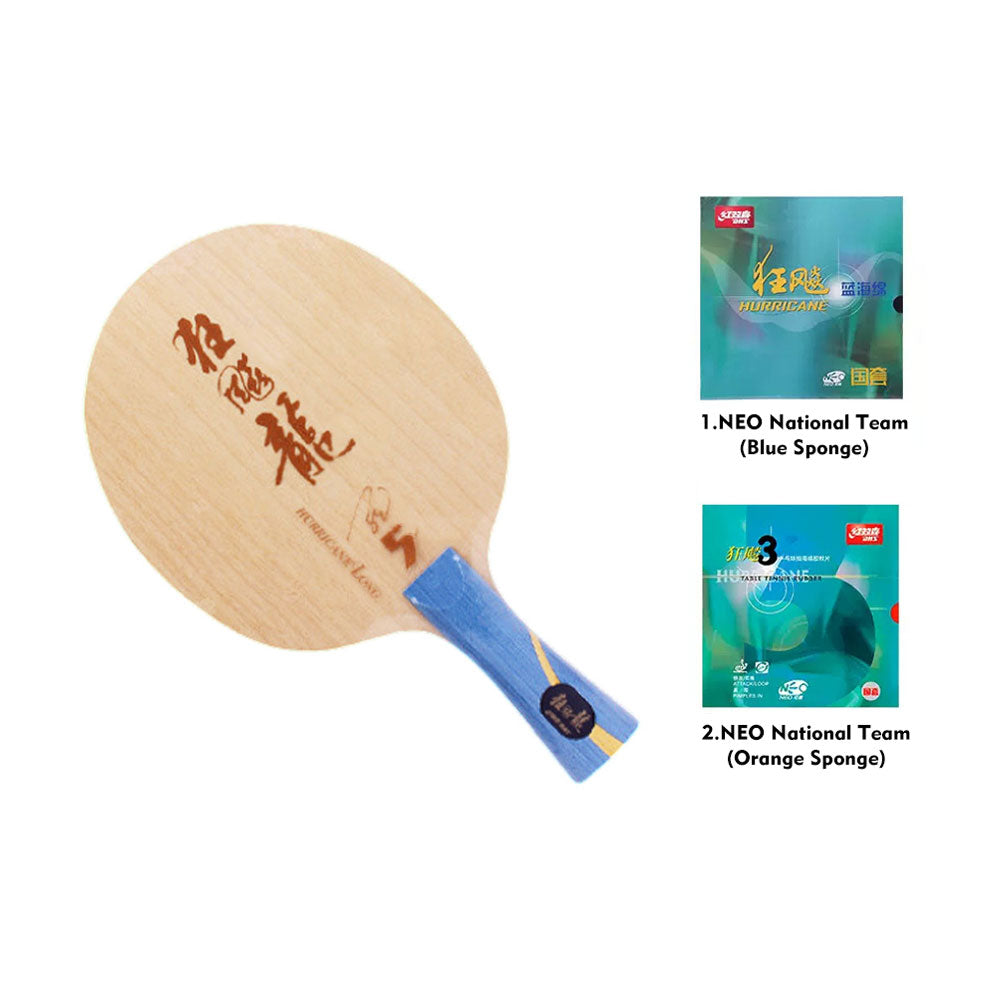 DHS L5X World Table Tennis Championships Edition Racket - Hurricane Long Blade/Rubber Set