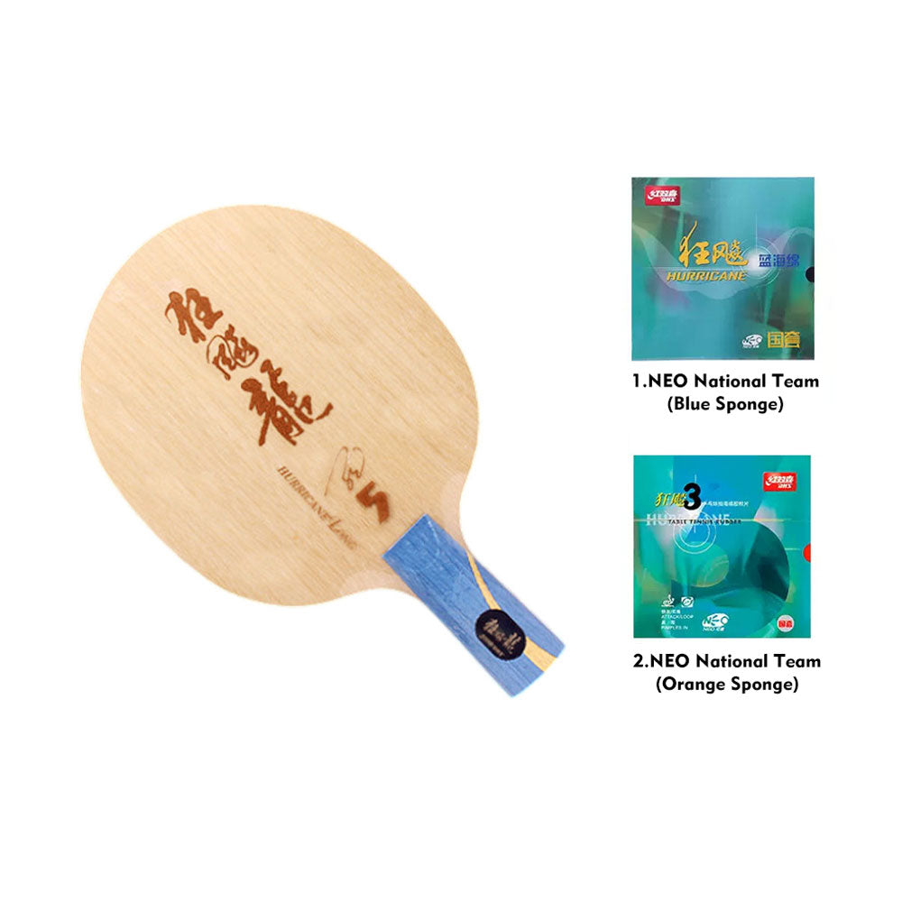 DHS L5X World Table Tennis Championships Edition Racket - Hurricane Long Blade/Rubber Set