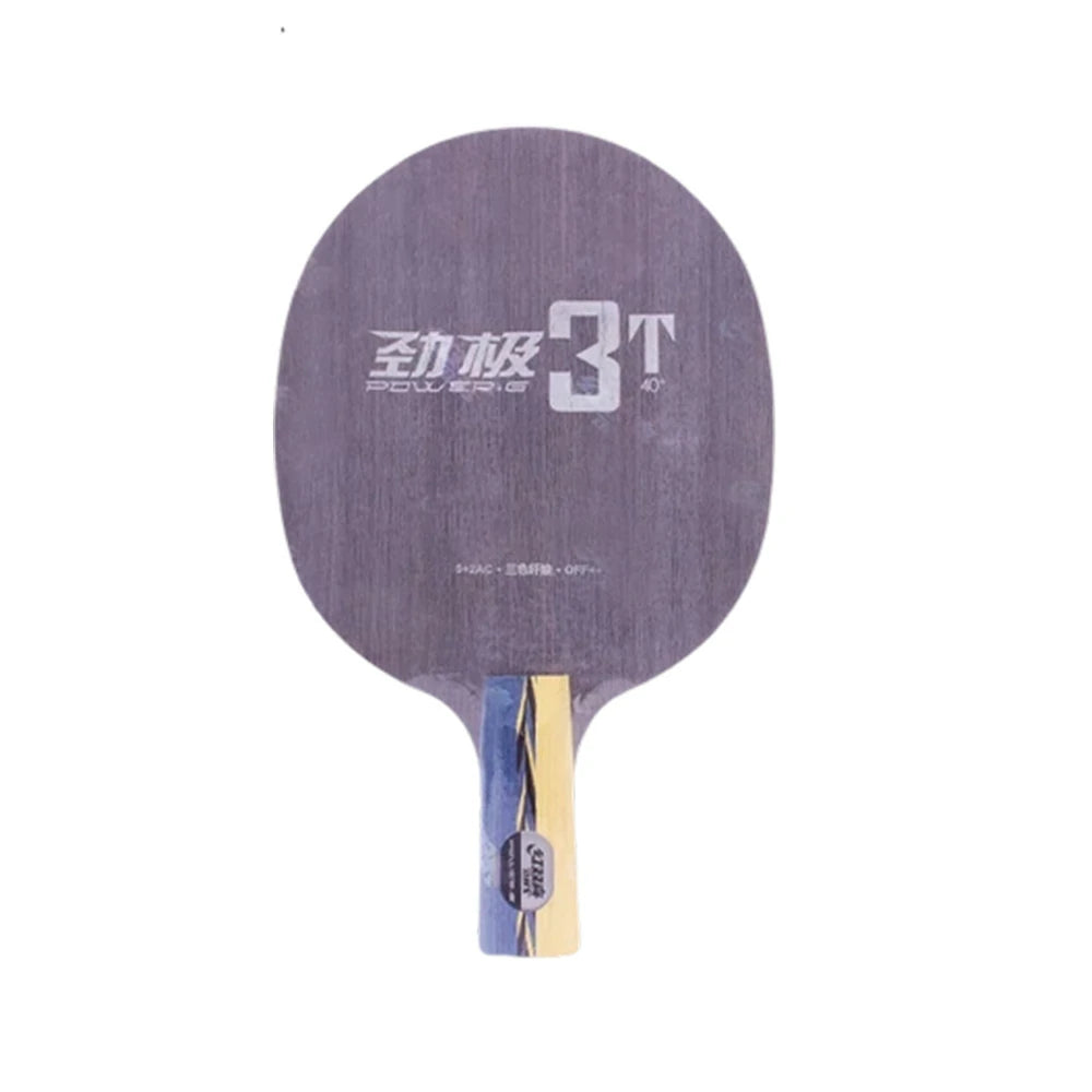 DHS 3T Penhold Table Tennis Paddle Set - 5+2 Fiber Blade with Hurricane 8 & Hurricane 8-80, Fast Control & Strong Spin