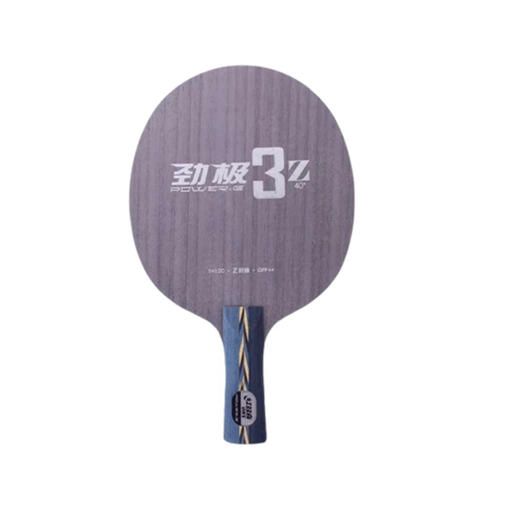 DHS 3Z Penhold Table Tennis Paddle - 5+2ZC Inner Fiber Blade with Hurricane 3 FH & Hurricane 3 BH, Soft Feel & Spin Control